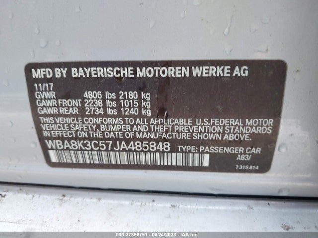 WBA8K3C57JA485848 BMW 3 Series 330i Xdrive