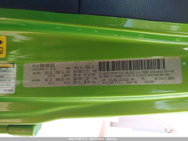1C4HJXDG1JW316523 Jeep Wrangler Unlimited Sport S