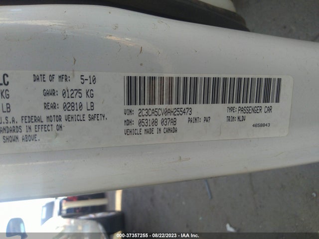 2010 CHRYSLER 300 TOURING VIN: 2C3CA5CV0AH255473