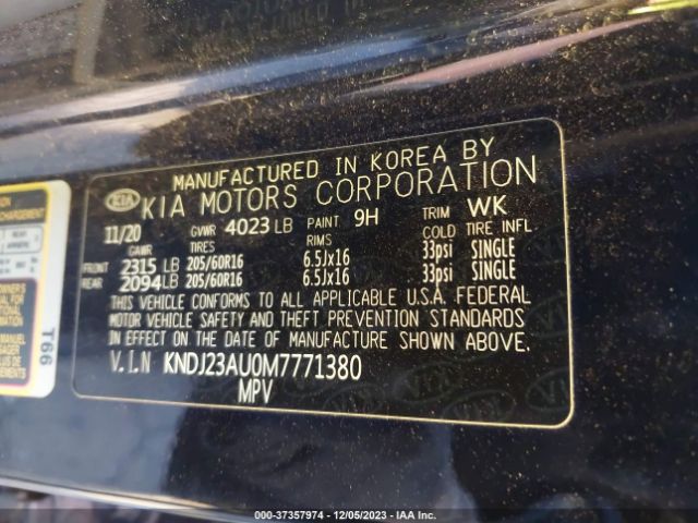 KNDJ23AU0M7771380 KIA SOUL S