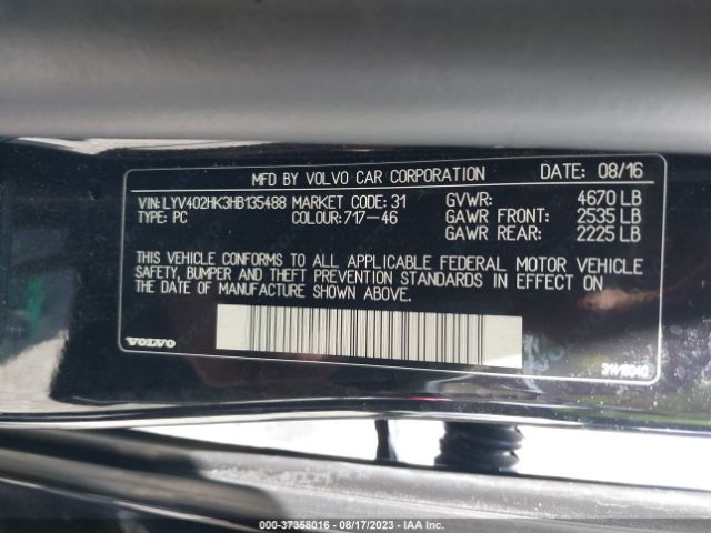 LYV402HK3HB135488 Volvo S60 Inscription T5