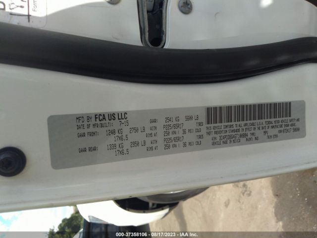 3C4PDDBG4GT100894 Dodge Journey Sxt