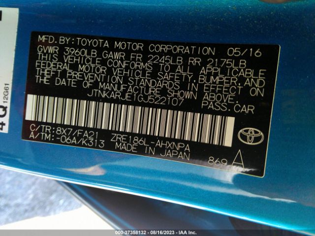 JTNKARJE1GJ522107 Scion IM