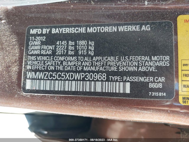2013 MINI COOPER COUNTRYMAN S ALL4 VIN: WMWZC5C5XDWP30968