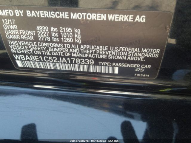 WBA8E1C52JA178339 BMW 3 Series 330e Iperformance