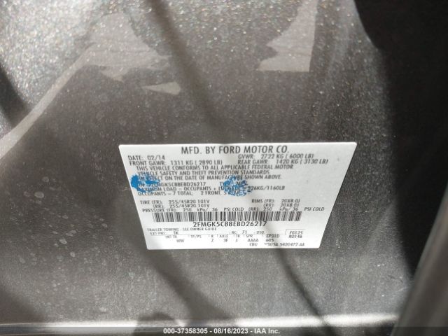 2FMGK5C88EBD26217 Ford FLEX SEL