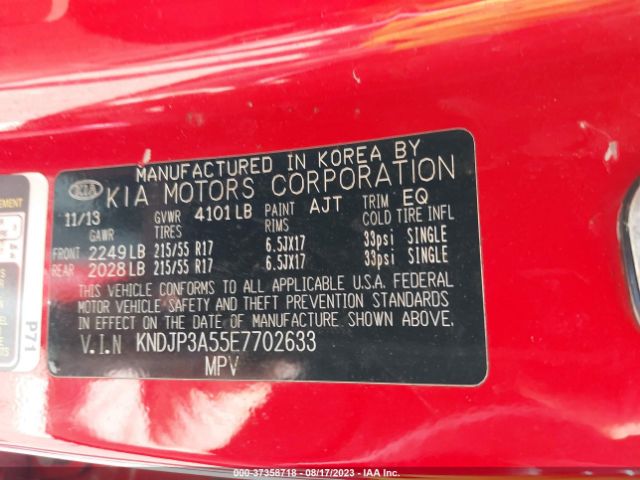 KNDJP3A55E7702633 KIA SOUL +