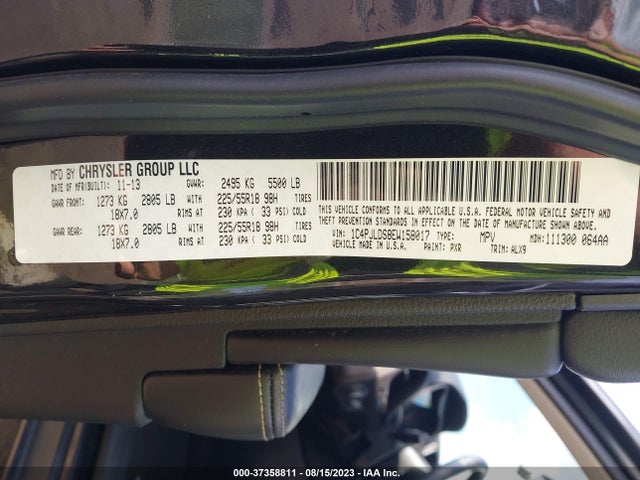 1C4PJLDS8EW158017 Jeep Cherokee Limited