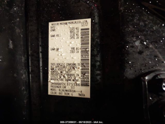 1N4AA6AP2JC375586 Nissan Maxima Platinum