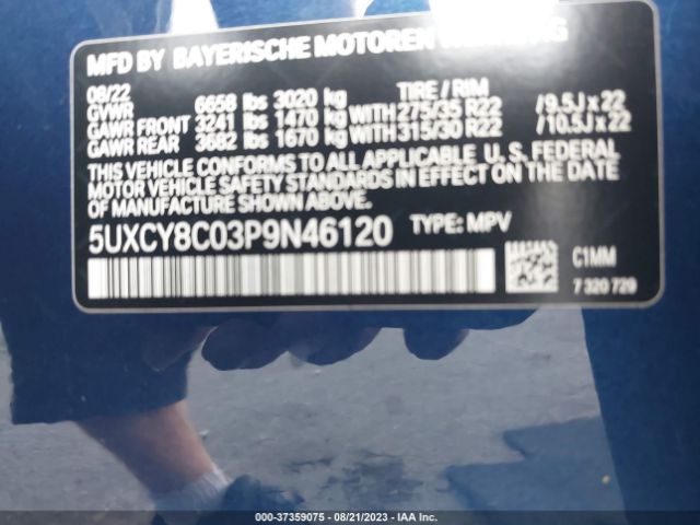 5UXCY8C03P9N46120 BMW X6 M50i