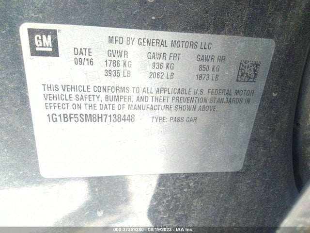 Chevrolet Cruze Premier 2017 1G1BF5SM8H7138448 Image 9