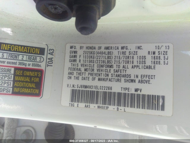 Honda CR-V LX 2014 5J6RM4H31EL022266 Image 9