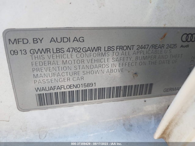 WAUAFAFL0EN015891 Audi A4 PREMIUM