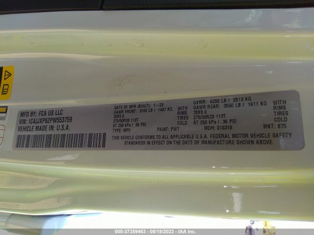 1C4JJXP62PW553759 Jeep Wrangler 4xe Sahara