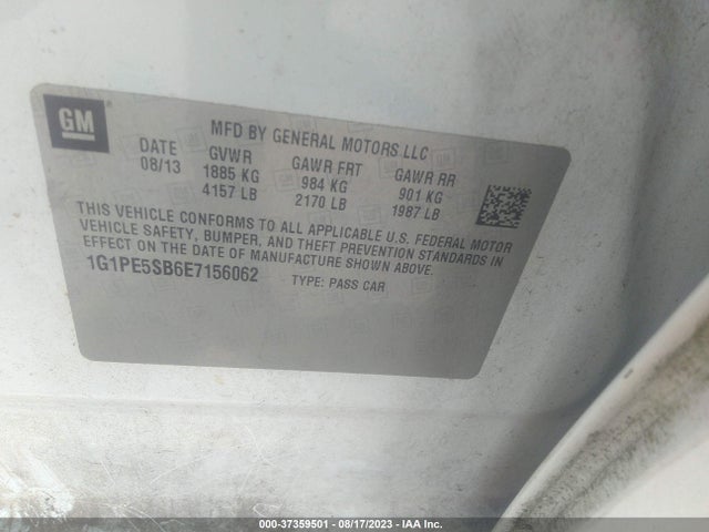 Chevrolet Cruze 2lt 2014 1G1PE5SB6E7156062 Image 9