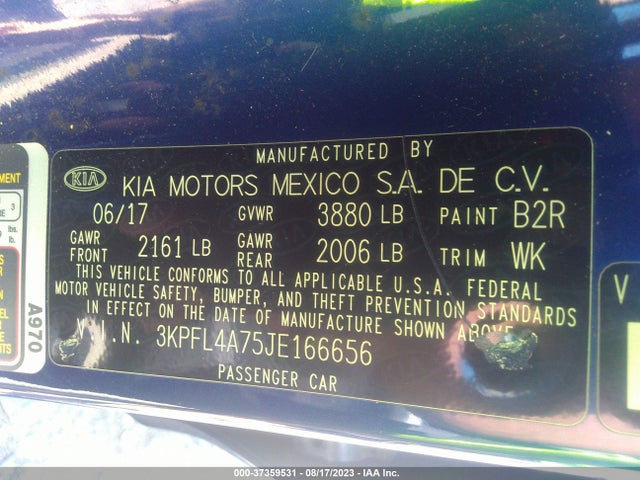 KIA FORTE LX 2018 3KPFL4A75JE166656 Image 9