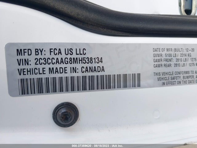 2C3CCAAG8MH538134 Chrysler 300 Touring