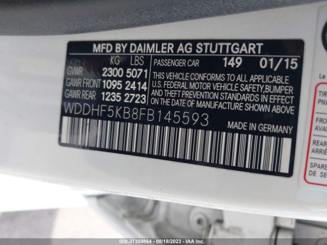 WDDHF5KB8FB145593 Mercedes-Benz E-class E 350