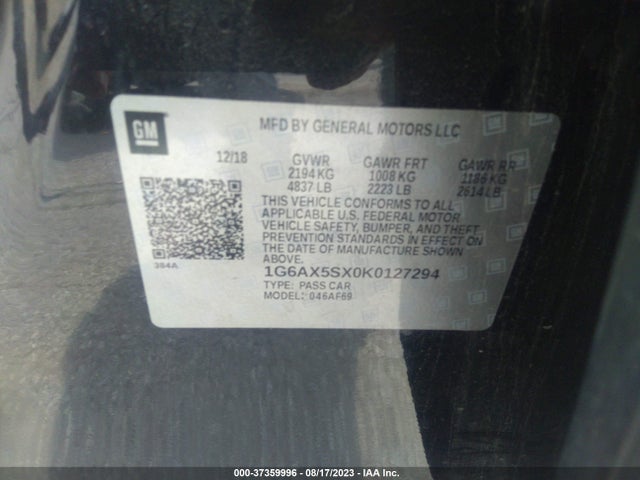 1G6AX5SX0K0127294 Cadillac Cts Sedan Luxury Awd