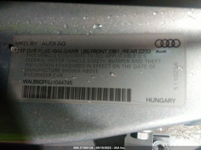 WAUB8GFF6J1044745 Audi A3 2.0t Tech Premium/2.0t Premium