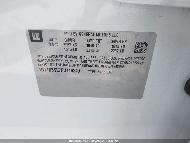 Chevrolet MALIBU LT 2015 1G11D5SL7FU119249 Image 9