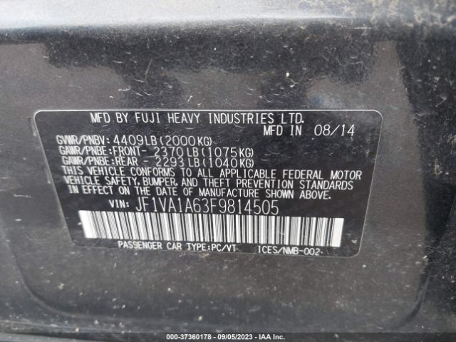 JF1VA1A63F9814505 Subaru WRX