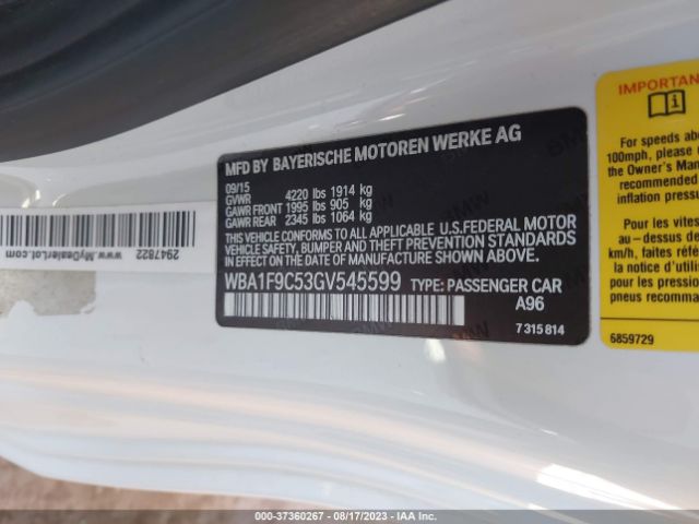 WBA1F9C53GV545599 BMW 2 Series 228i