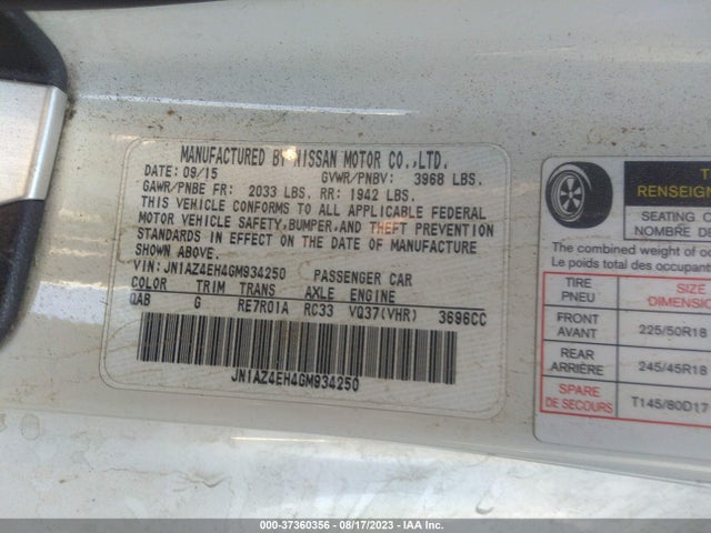 Nissan 370Z 2016 JN1AZ4EH4GM934250 Image 15