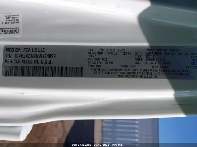 1C4HJXDN9NW174099 Jeep Wrangler Unlimited Sport S