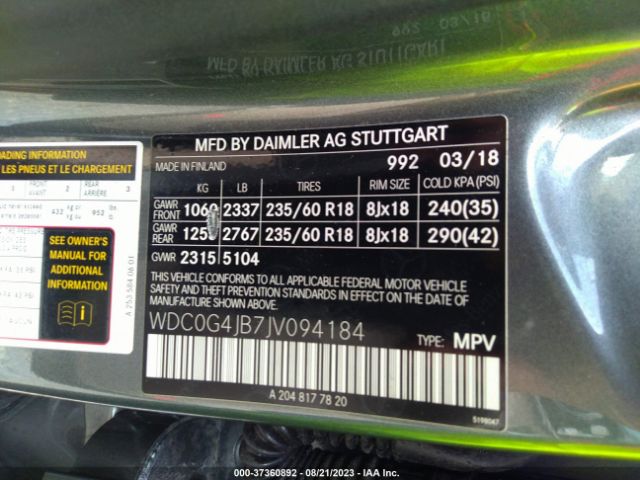 WDC0G4JB7JV094184 Mercedes-Benz Glc Glc 300