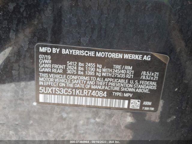5UXTS3C51KLR74084 BMW X3 M40i