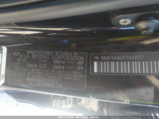 KNAFX4A62F5410517 KIA FORTE LX