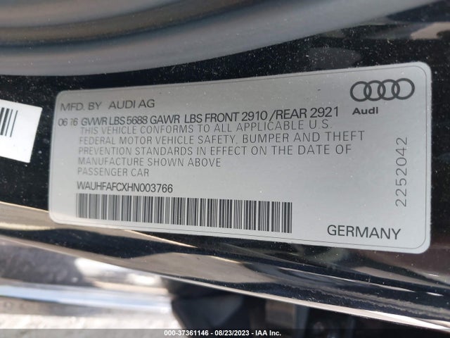 WAUHFAFCXHN003766 Audi S6 Prestige