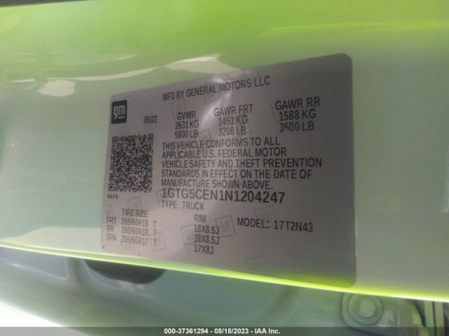 1GTG5CEN1N1204247 GMC Canyon 2wd Elevation