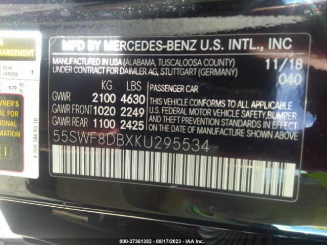 55SWF8DBXKU295534 Mercedes-Benz C-class C 300