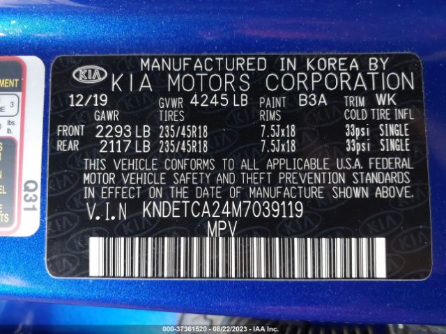 KNDETCA24M7039119 KIA Seltos Sx Turbo