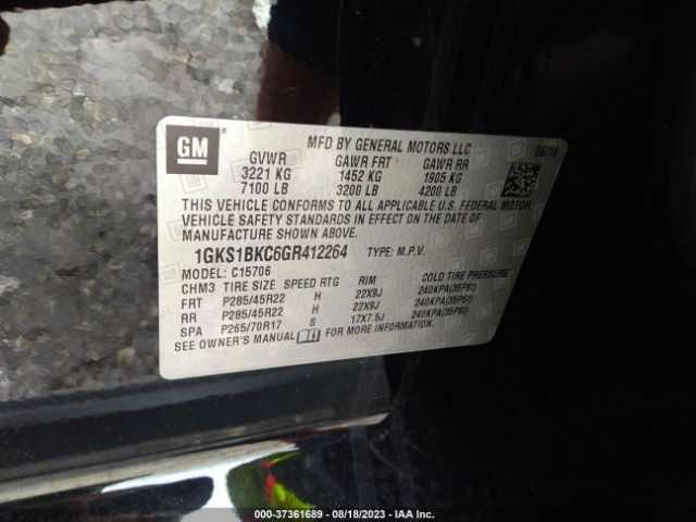 1GKS1BKC6GR412264 GMC YUKON SLT