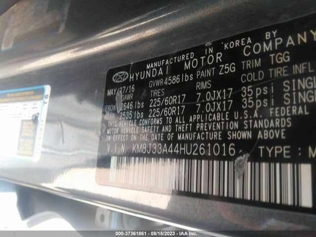Hyundai TUCSON SE 2017 KM8J33A44HU261016 Image 9