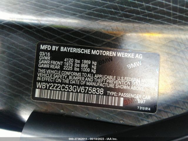 WBY2Z2C53GV675838 BMW I8