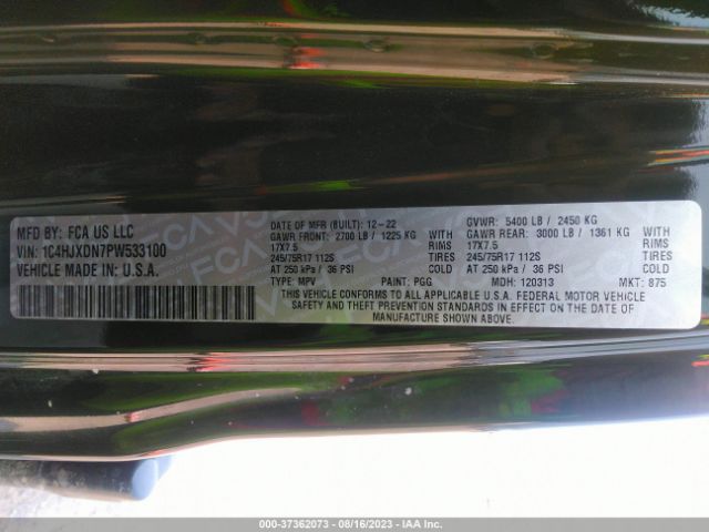 1C4HJXDN7PW533100 Jeep Wrangler Sport