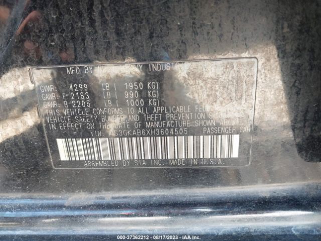 4S3GKAB6XH3604505 Subaru Impreza 2.0i Premium