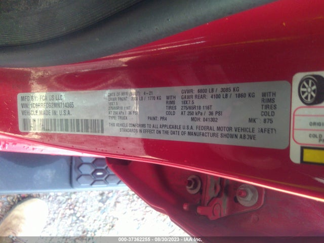 1C6RRFCG2MN714365 RAM 1500 Tradesman