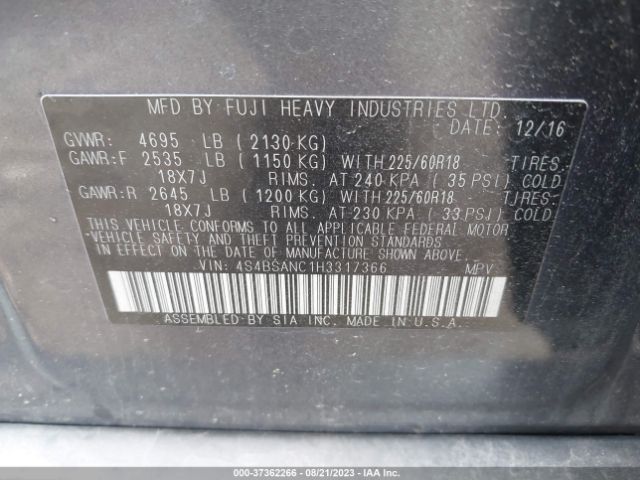 4S4BSANC1H3317366 Subaru Outback Limited