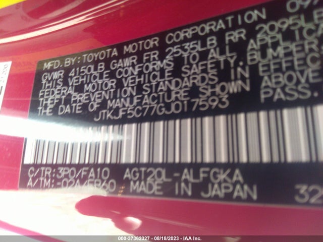 Scion TC 2016 JTKJF5C77GJ017593 Image 9