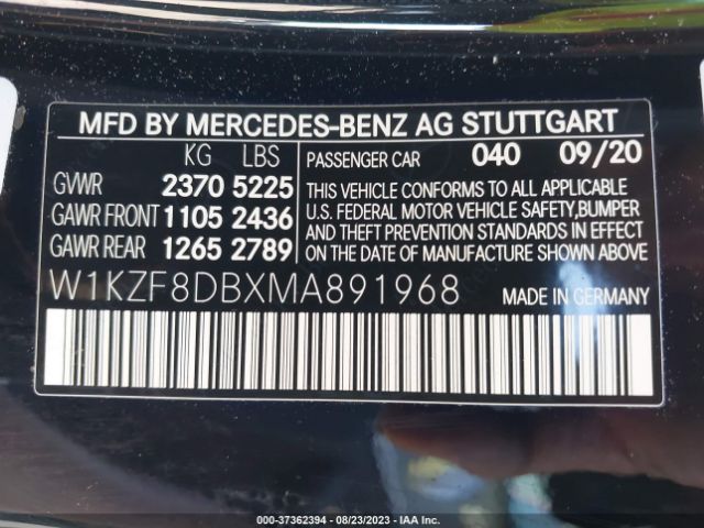 W1KZF8DBXMA891968 Mercedes-Benz E-class E 350