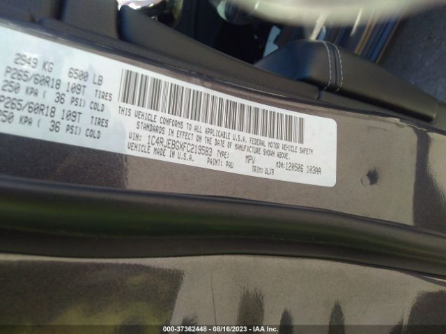 1C4RJEBGXFC219583 Jeep Grand Cherokee Limited