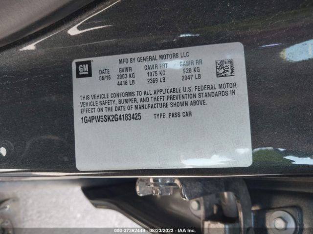 1G4PW5SK2G4183425 Buick Verano Sport Touring
