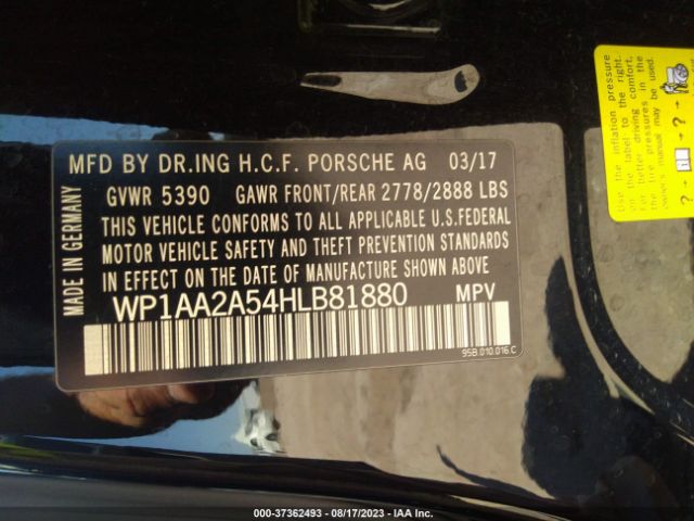 WP1AA2A54HLB81880 Porsche Macan
