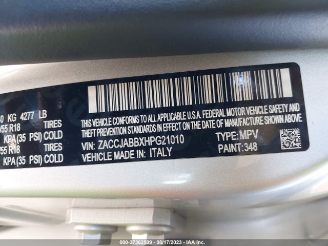 ZACCJABBXHPG21010 Jeep Renegade Latitude