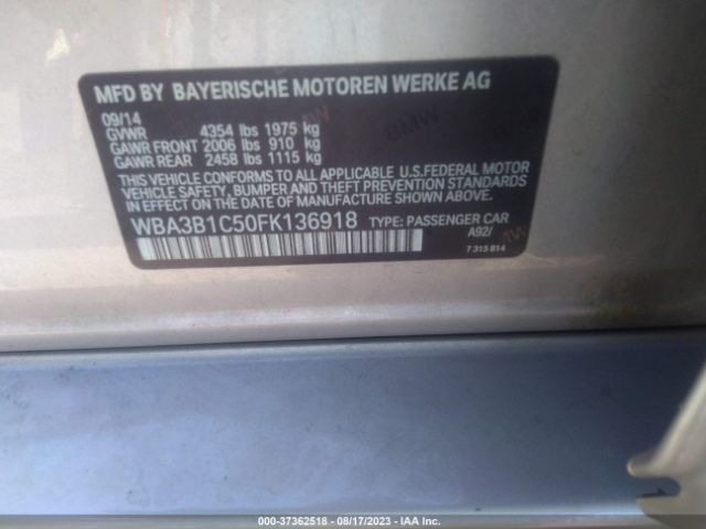 WBA3B1C50FK136918 BMW 3 Series 320i